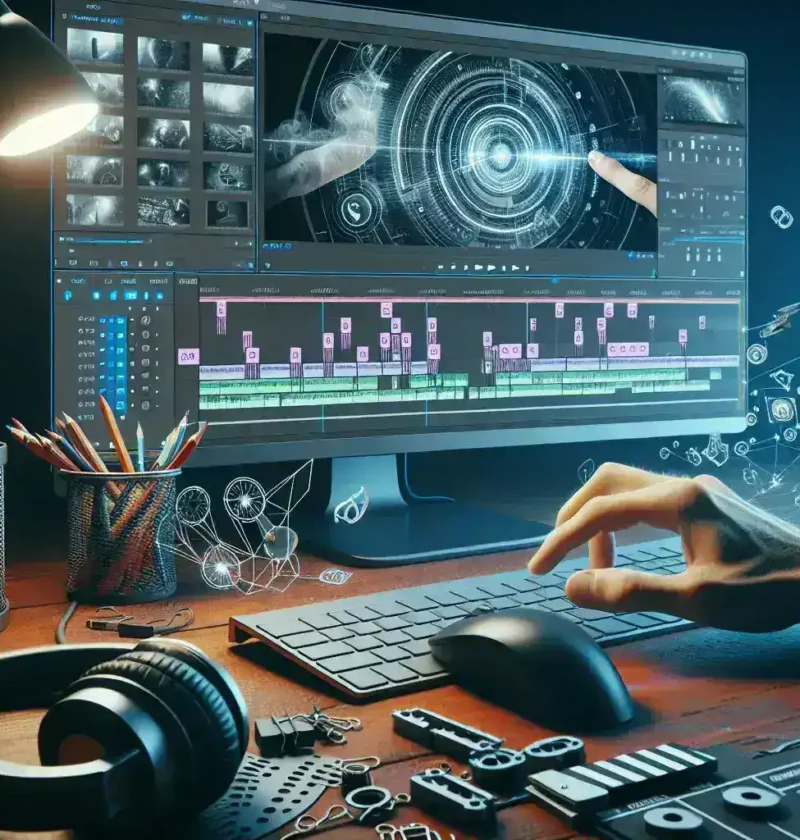 "Illustration of keyframe usage in video editing software, demonstrating the process of animating objects and transitions in a timeline for video creators."